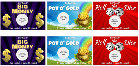 Lotto Scratchers Template